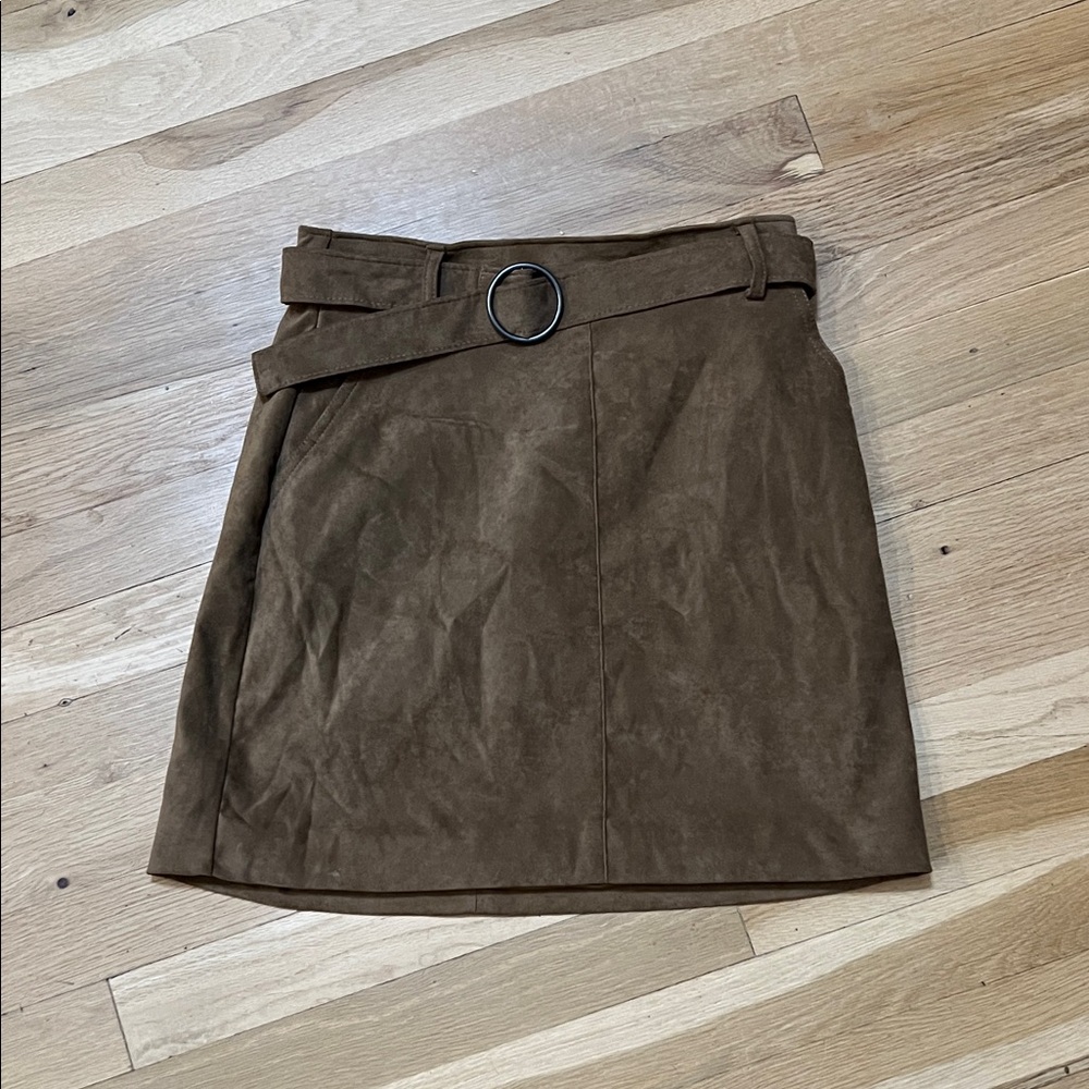Hollister Dark Brown Mini Skirt with Belt